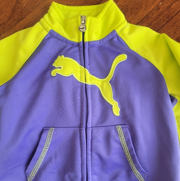 Puma Track Outfit Size 18 Months *NWOT* Purple & Lime Green - Picture 5 of 6